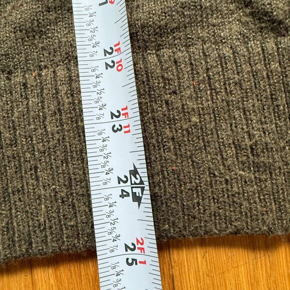 Talbots Size M Gray Multicolor Tweed Fair Isle Knit Long Sleeve Crewneck Sweater - Picture 7 of 13